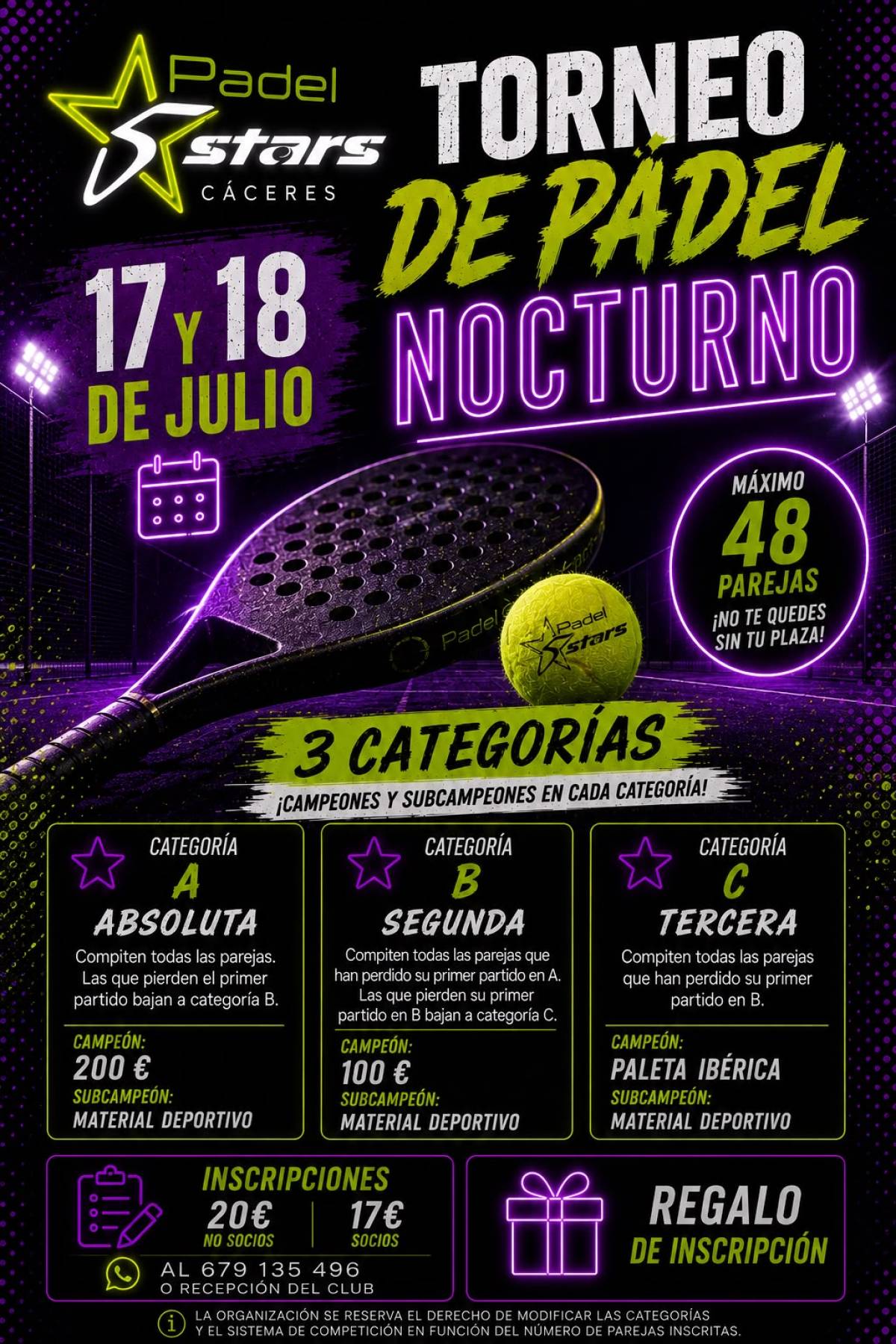 TORNEO 17 18 DE JULIO DEL 2026